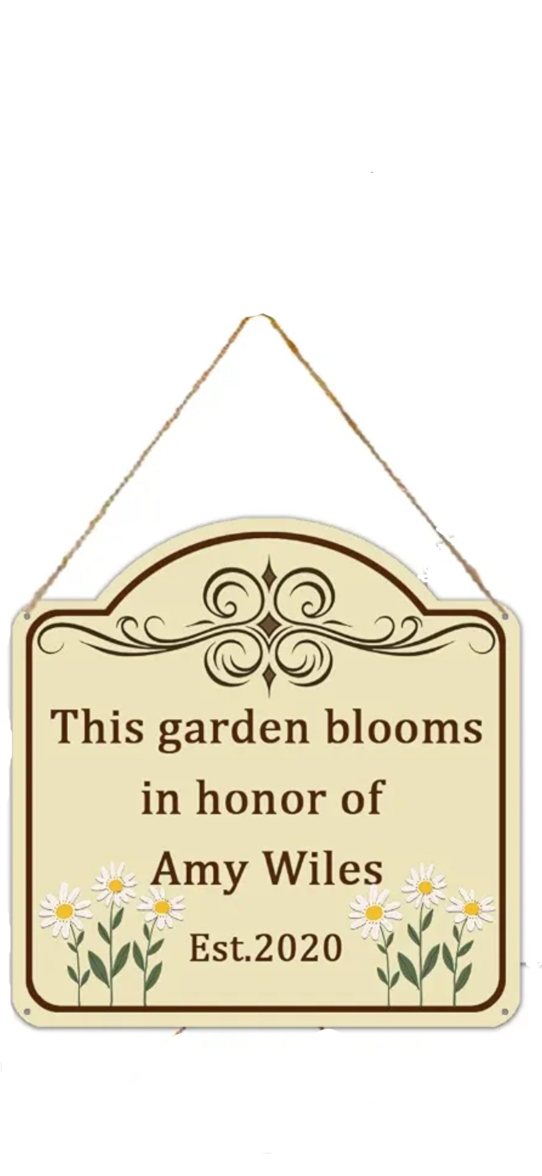 8" Metal Sign